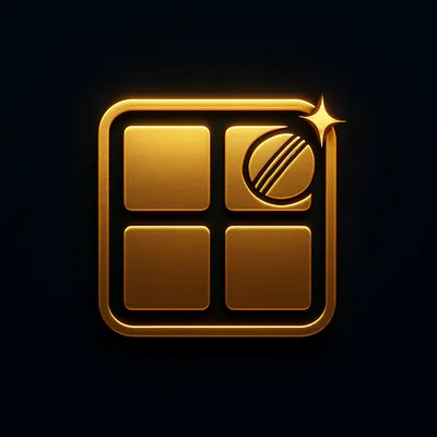Four-tile golden trophy grid glyph for all IPL ID sports and casino markets