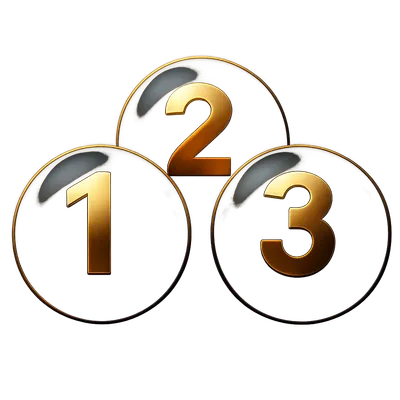 Golden numbered lottery spheres for instant draw games on IPL ID