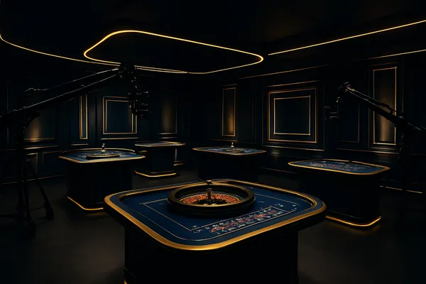 Evolution Gaming multi-camera live roulette and baccarat broadcast studio