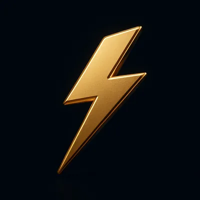 3D gold lightning bolt icon for instant UPI and IMPS IPL ID withdrawals